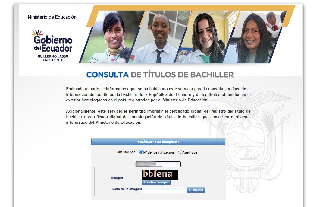 Consultar certificado del bachiller en línea