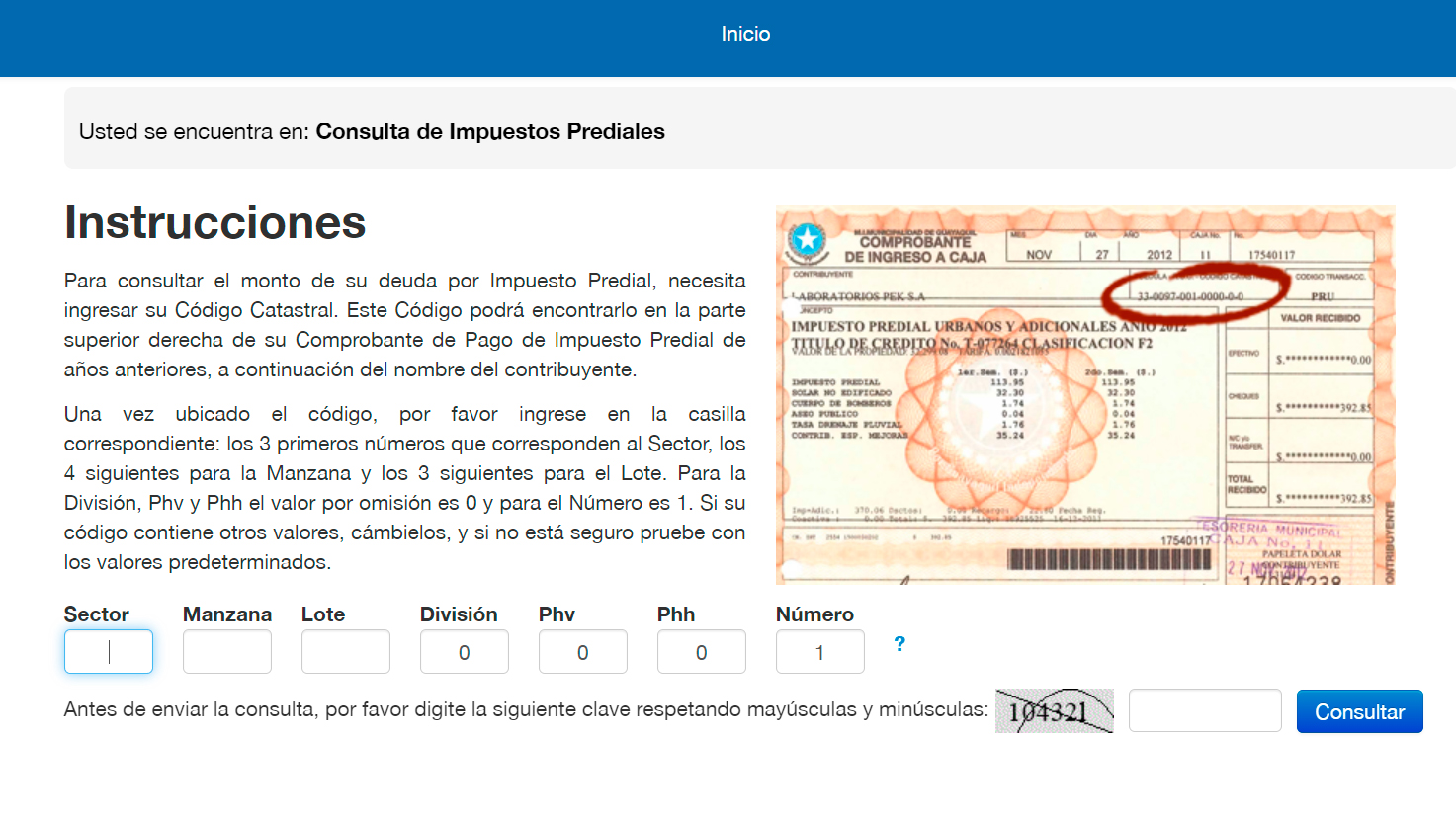 Pago de Impuesto Predial por Internet Guayaquil